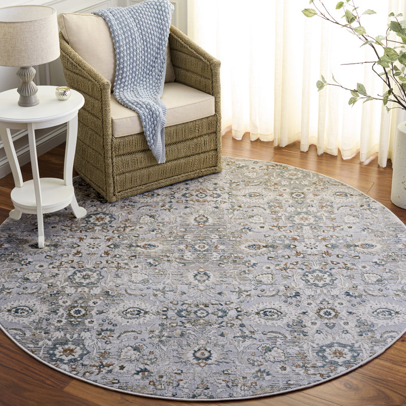 Maven Performance Oriental Indoor Rug, Round 6'7"