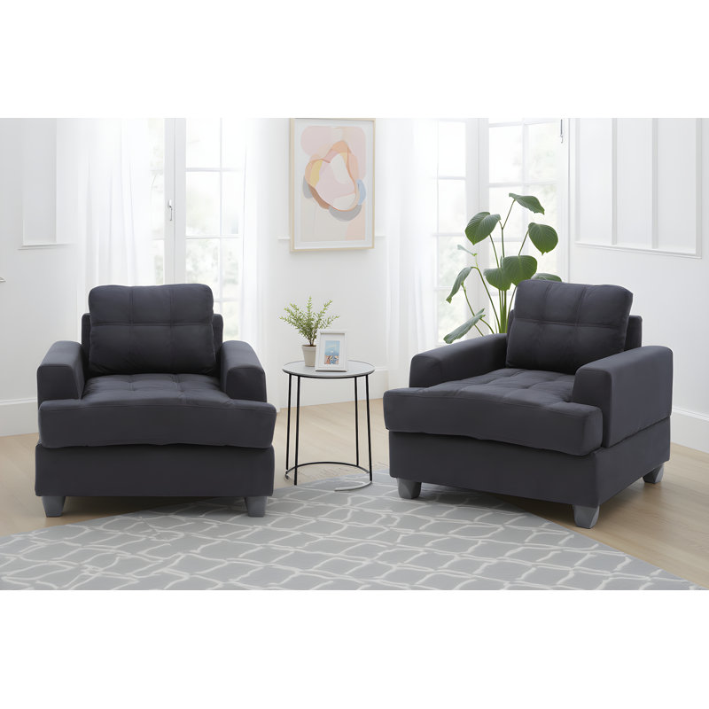 Ensemble de 2 chaises Dijon, Noir