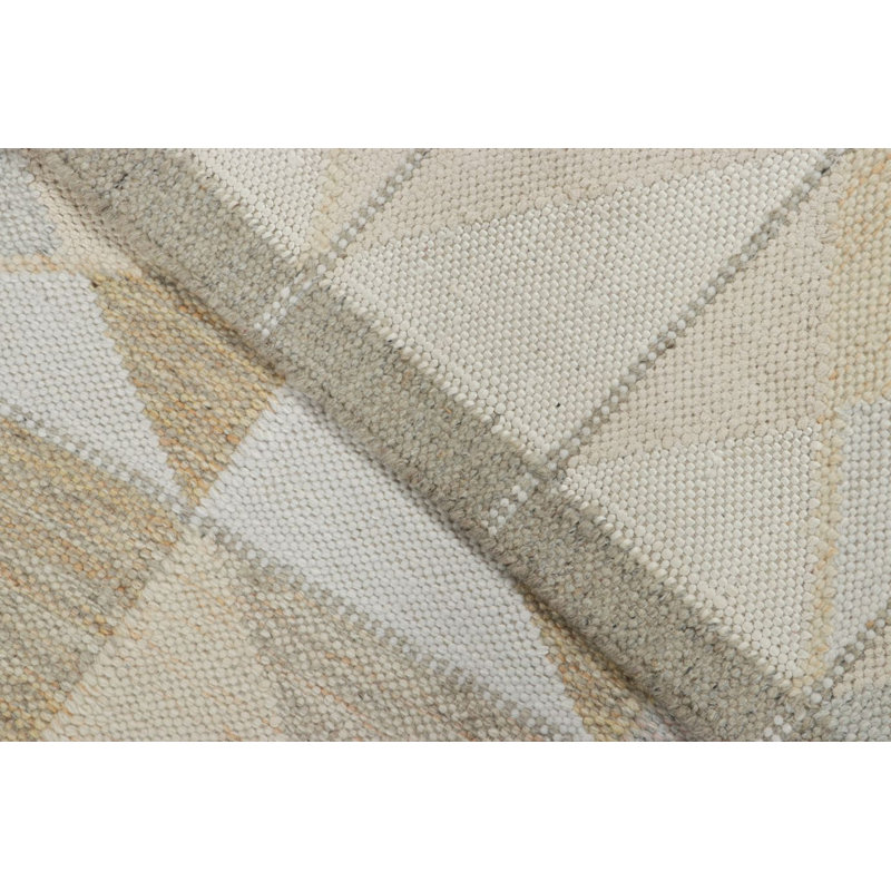 Scandinavian Wool Geometric Area Rug, Rectangle 5' x 8'