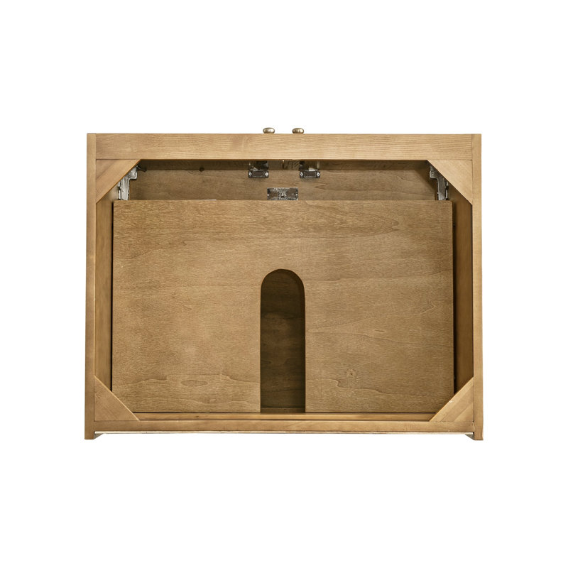 Laurent 30'' W Single Vanity, White Zeus, 8" Widespread, Light Natural Oak