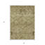 Tapis extérieur lavable floral beige et artichaut 5 pi x 8 pi