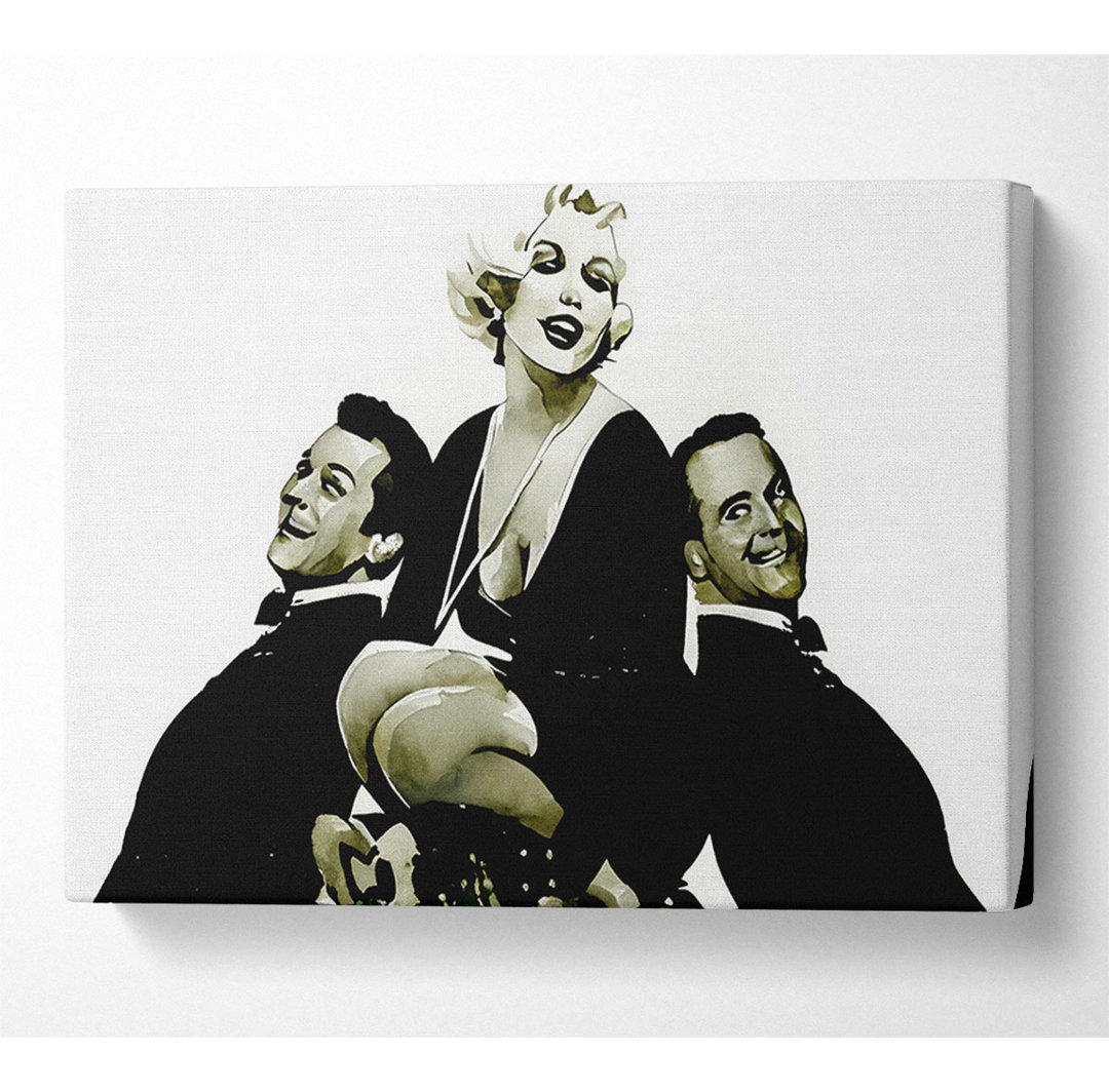 Marilyn Monroe und die Jungs - Kunstdrucke auf Leinwand