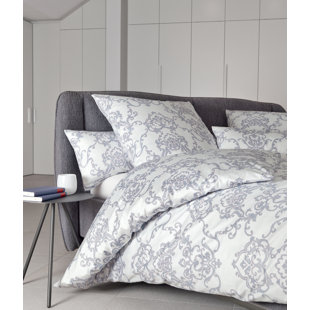 Messina Cotton Damask Duvet Cover Set with Pillowcases Included