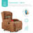 Xola Electric Power Lift Recliner Massage Chair Furniture w/ USB Port, Heat, Cupholders-738917396