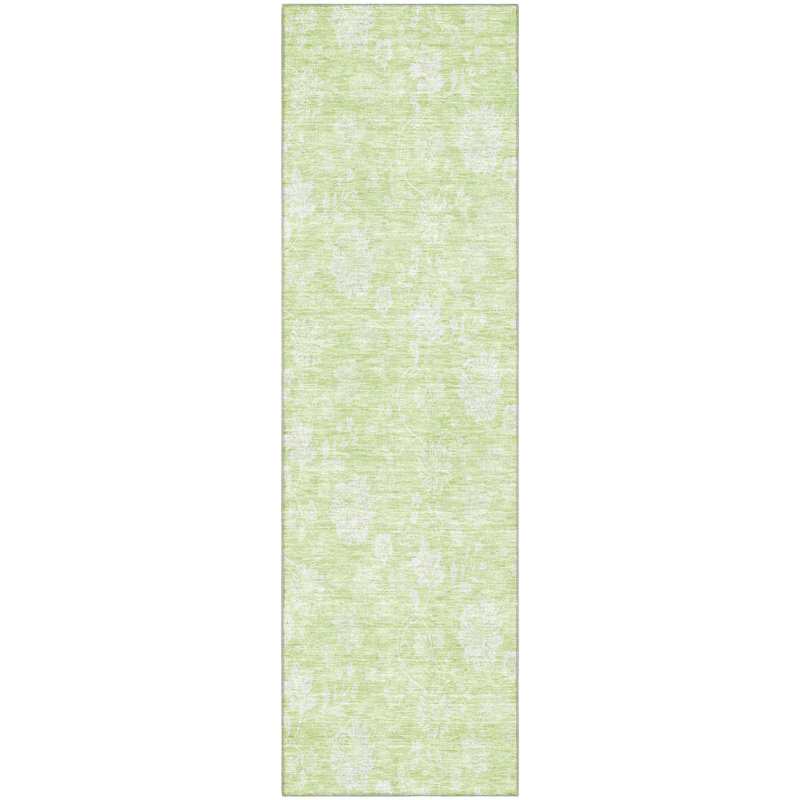 Premium Machine Washable Prisco Aloe Rug, Runner 2'3" x 7'6"