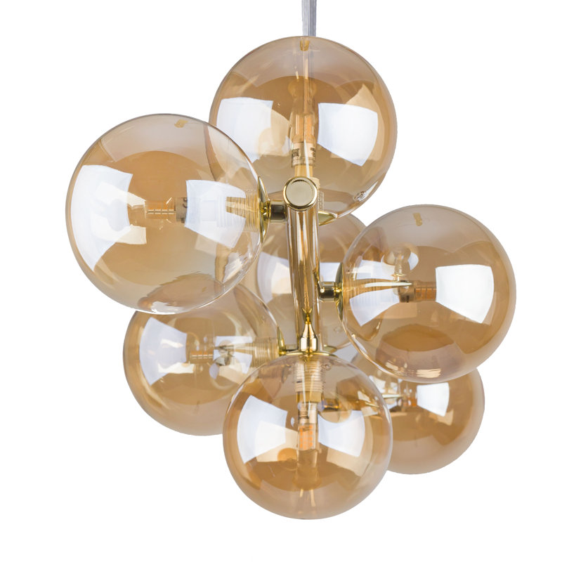 Atalissa 7 - Light Kitchen Island Pendant, Brown/Gold