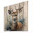 Deer Portrait Wilderness I - Deer Animal On Wood Print-467019656
