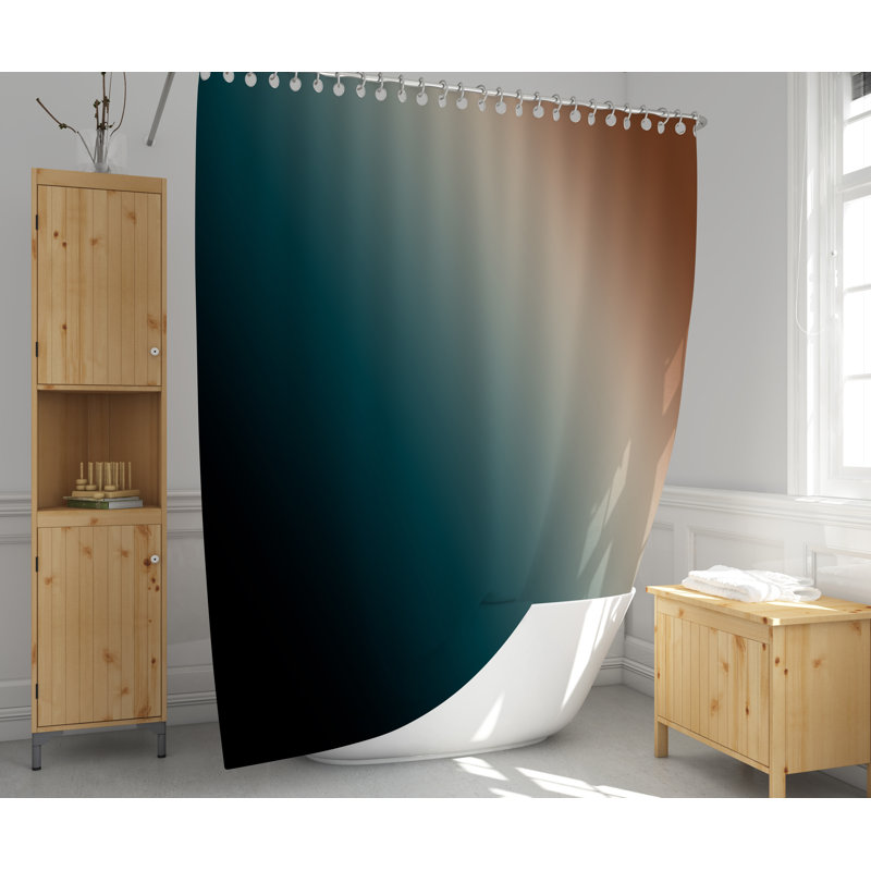Rideau de douche simple Quietwood Ombre, H 72 po x l 70 po