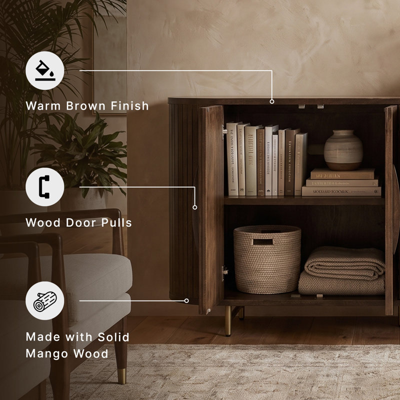 Kailie Solid Wood Accent Cabinet