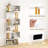 Geometric Bookcase S-Shaped Bookshelf w/ Metal Frame Gold-796637933