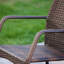 Outdoor Chair Of 2 - Iron Structure, Brown Pe , Ergonomic Seat Configuration Chairs Collection Robust Cozy Resting Place