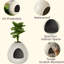 Enceinte de litière cachée 18,45 "h avec pot à fleurs décoratif