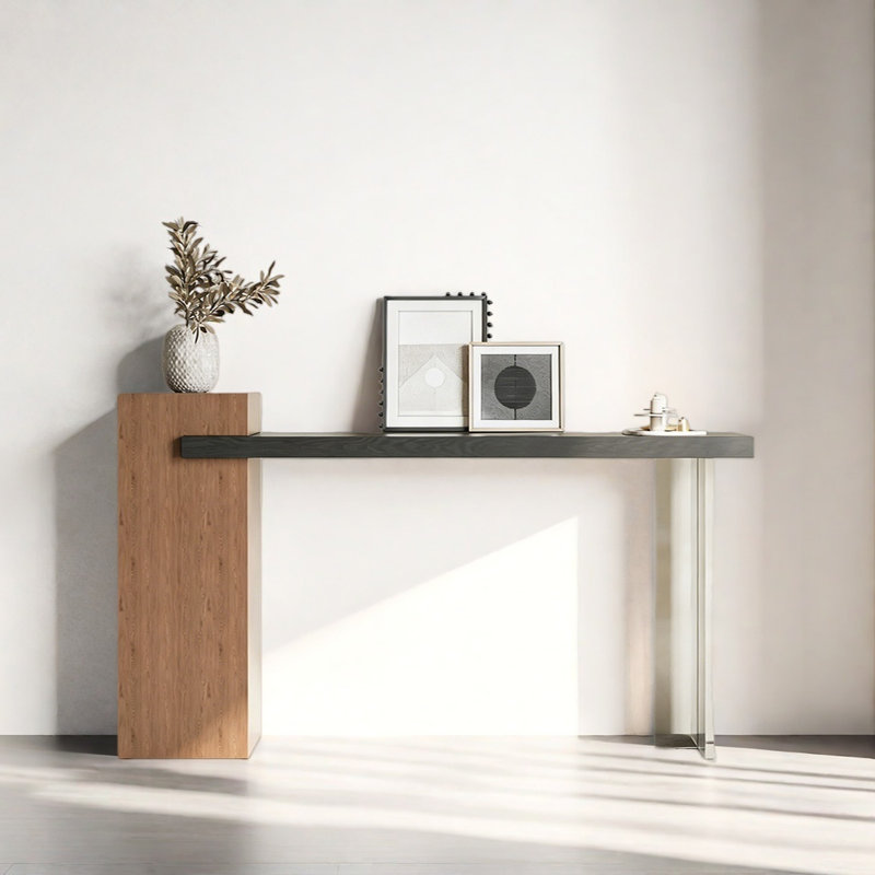 Console Retro Art, H 33,46 po x l 62,99 po x P 13,78 po