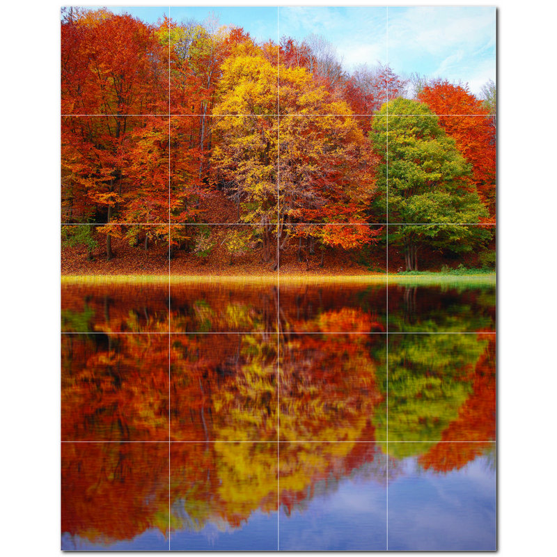Murale en céramique satinée Autumn Photo 12 po x 12 po
