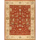 Essence Hand Knotted Wool Area Rug in Red