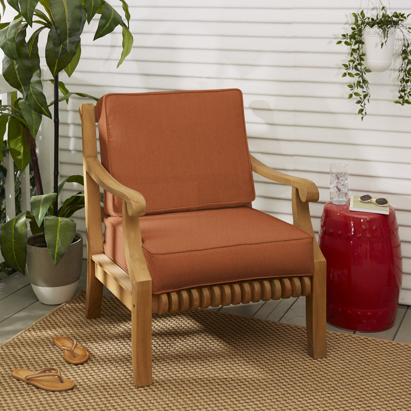 Coussin de siège / dossier Provo Sunbrella, Toile Sunbrella® rouille, L 23,5 po x P 23 po