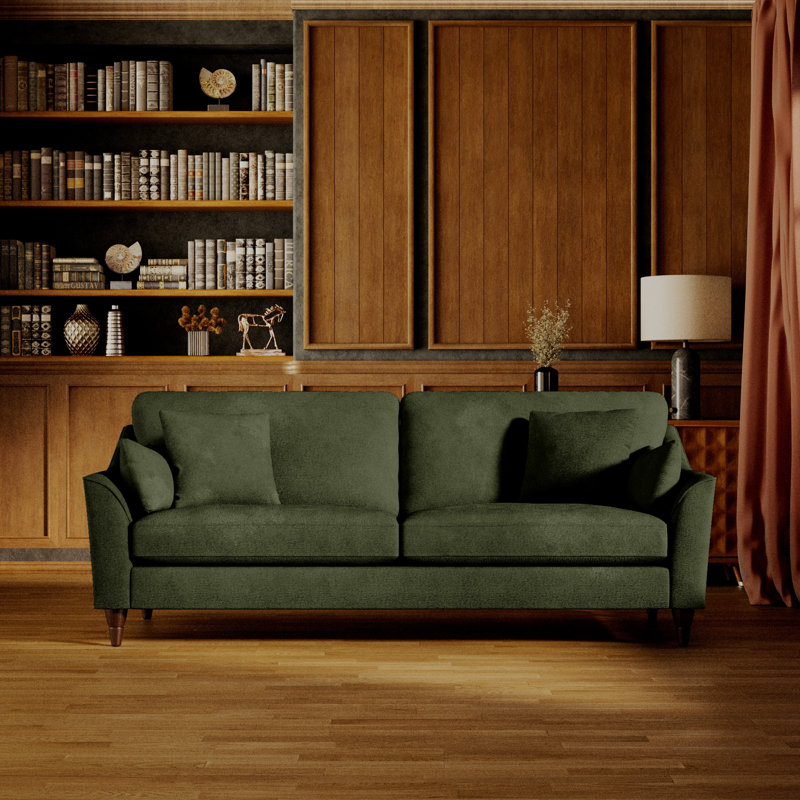 Springview Flared Arm Sofa, 3, Green