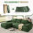 Corduroy Modular Sectional Sofa-184330278