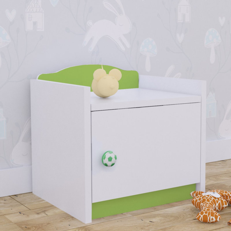 Baby Mix 1 Drawer Nightstand, Green