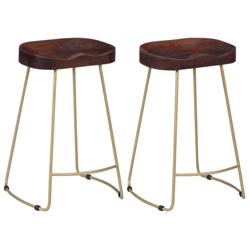 Tabouret de bar Tabouret de bar à hauteur de comptoir pour pub en bois de manguier massif