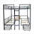 Transformable Full Size Loft Bunk Bed, Black-Toned Solid Steel with Built-in Table Set for Bedroom