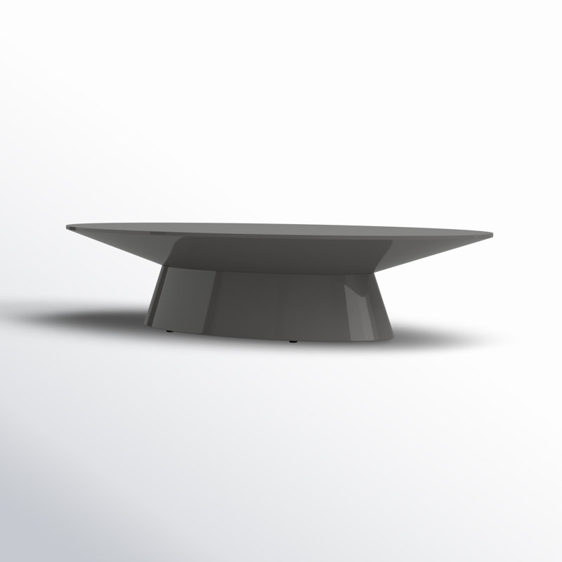 Table basse Russom, Gris goéland foncé brillant
