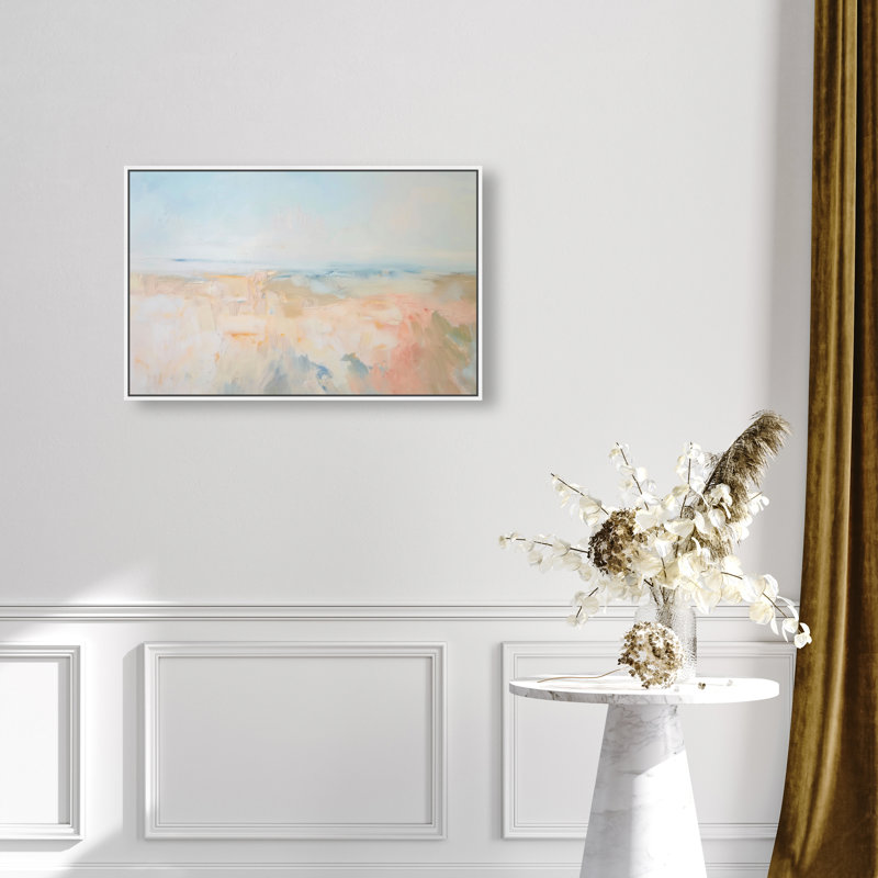 Tidal Borderland II Canvas Abstract Print by Oliver Gal, Black Frame, 15 x 10, 21"H x 31"W, White Frame