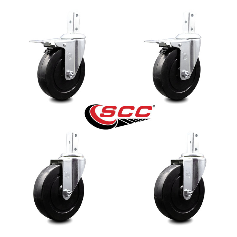 Hard Swivel / Square Stem Caster Set