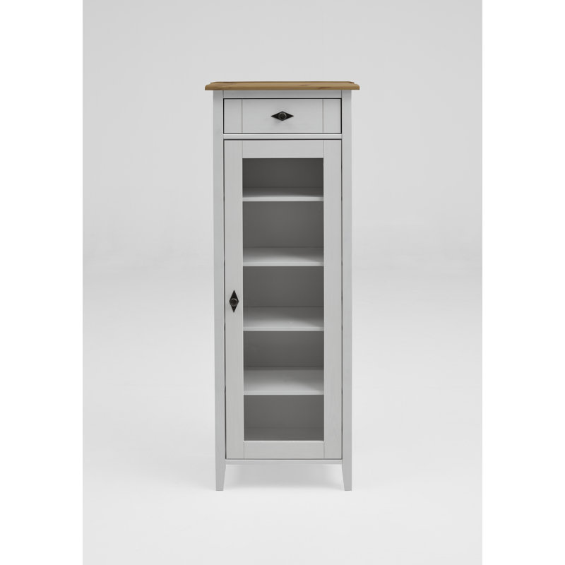Mcgrew Linen Cabinet, White/Light Oak