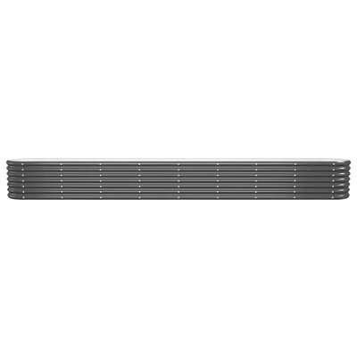 Garden Raised Bed Anthracite Powder-Coated Steel Large Durable Outdoor Garden