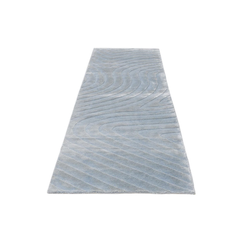 Tapis de couloir bleu clair Judy