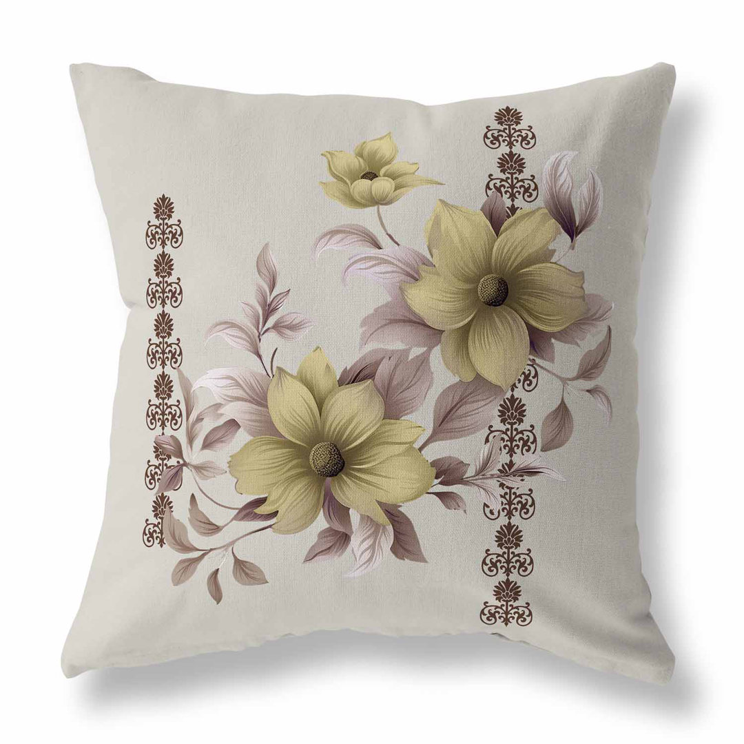 Petal Perfection Indoor / Outdoor Floral Square Cushion With Filling