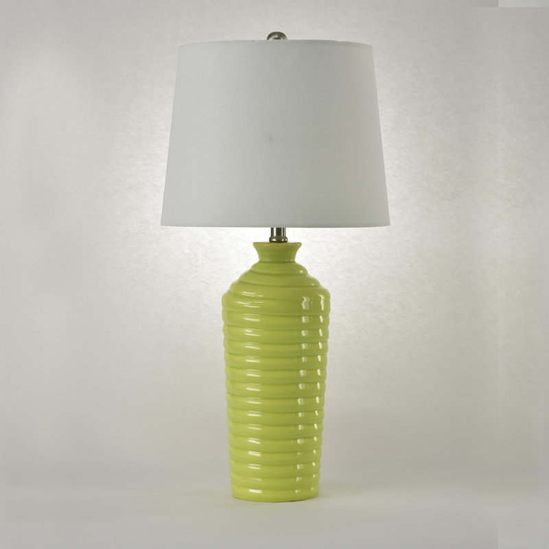 Ceramic Table Lamp, Chic Lime Green