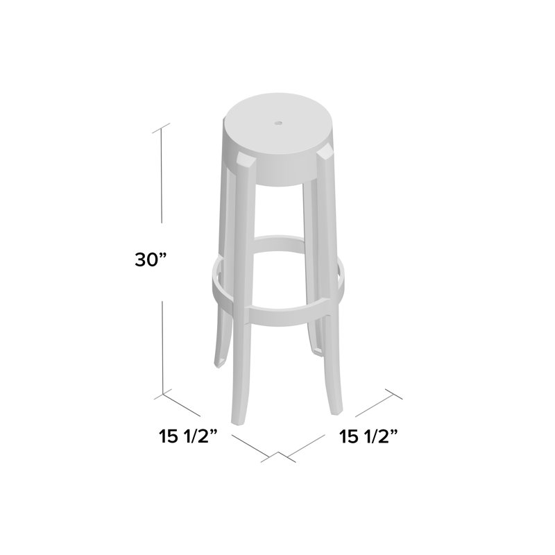 Tabouret de bar 30 po Pedroza, Blanc neige