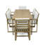 Ensemble de table de salle à manger d'extérieur avec chaises et coussins amovibles pour patio, jardin et jardin