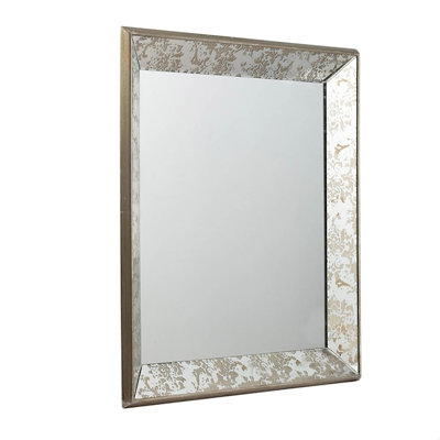 Square Mirror With Floral Accents