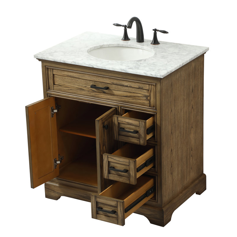 Meuble-lavabo simple 32 po Hermes, Bois flotté