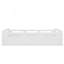 Lit plateforme double profil bas pleine grandeur avec garde-corps, aucun sommier requis, design minimaliste moderne en blanc-714020299-714020298