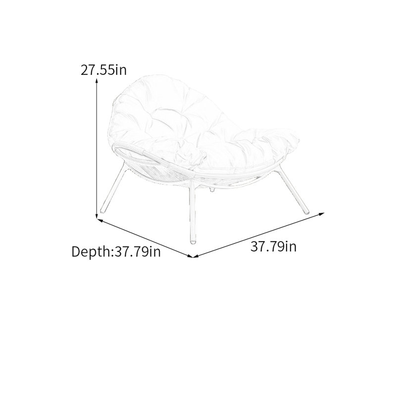 Chaise de loisir moderne et simple en coton