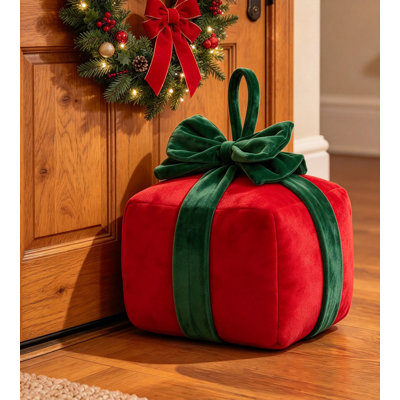 Bouchon de porte décoratif de Noël en tissu (butées de porte décoratives mignonnes) pour porte de chambre à coucher pour bureau à domicile
