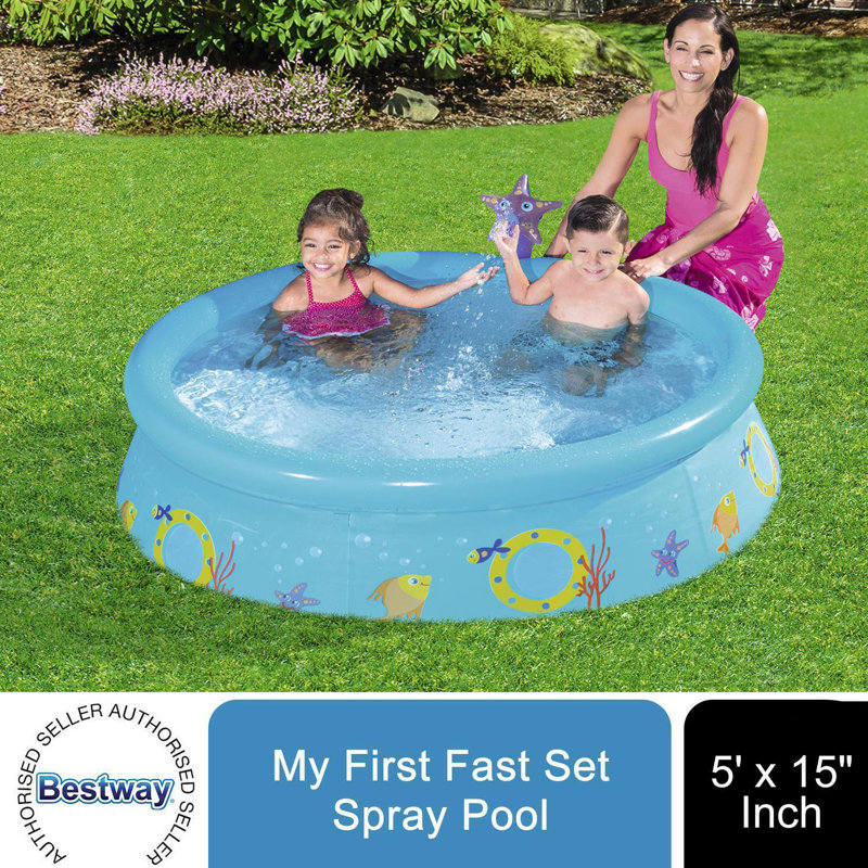 Plastic Round Kiddie Pool 38cm H x 152cm W x 152cm L