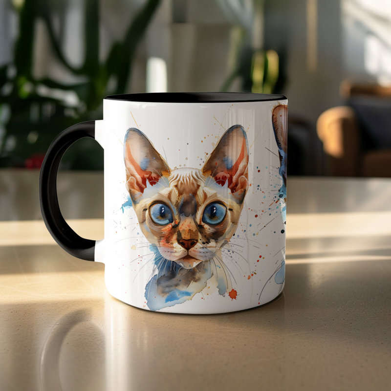 Ceramic Coffee Mug, 4, Black