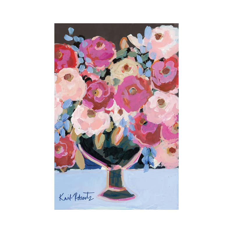 «Bloom Through The Dark» par Kait Roberts - peinture sur toile tendue, H 18 po x l 12 po x 1,5 po