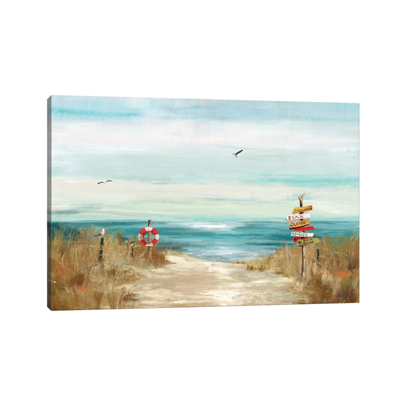 Beach Bird by Aimee Wilson - Wrapped Canvas Painting, 20.32 cm H x 30.48 cm W