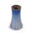 Handmade Glazed Ceramic Bird Bath, 17" Daisy Petal Embossed Tray & 18" Pedestal Base, Light Grey to Sapphire Blue Ombre Gradient Glaze Outdoor Bird Feeder for Yard, Lawn, Patio & Backyard（Only Included 1 Pack）