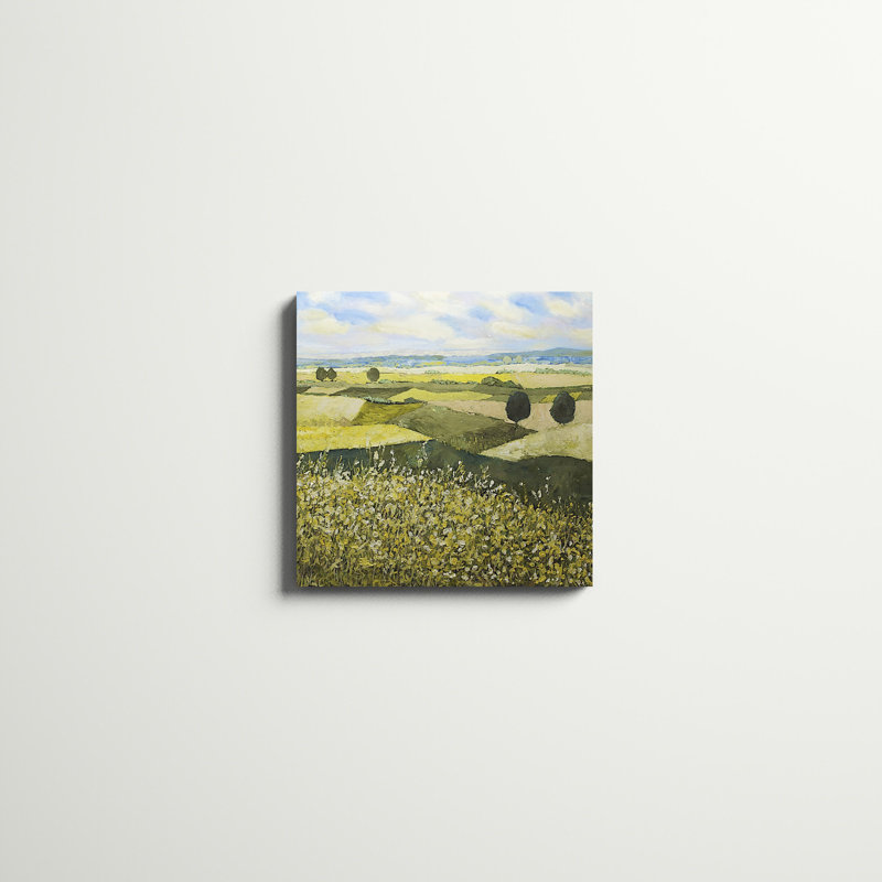 «Green Hills», peinture sur toile, H 20 po x l 20 po