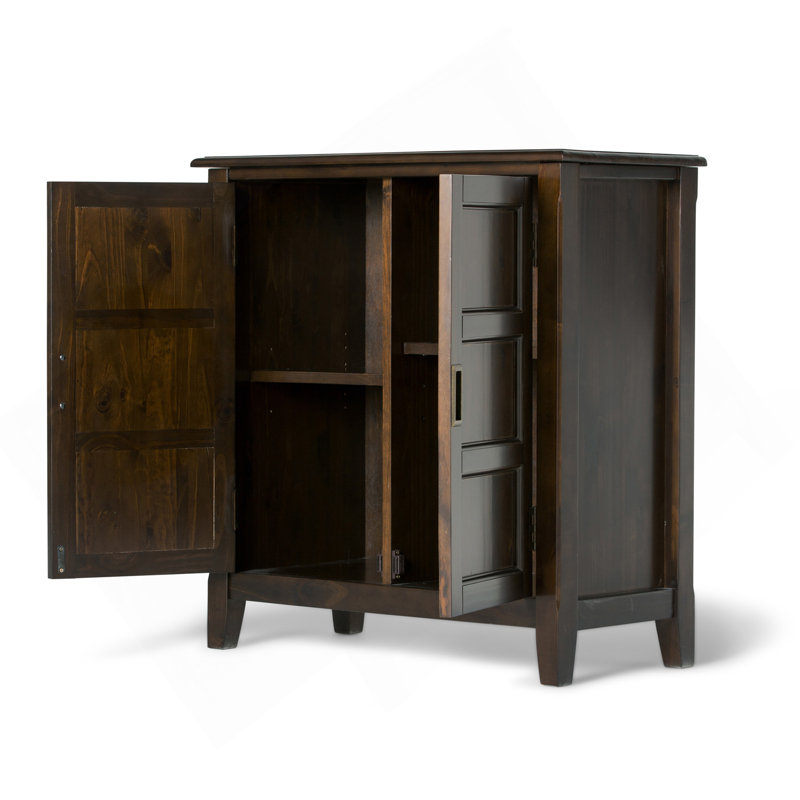 Armoire de rangement basse en bois brun acajou de 30 pouces de largeur Burlington