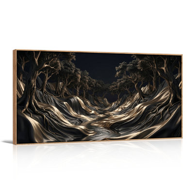 Forêt sombre, art mural sur toile, ensemble de 1