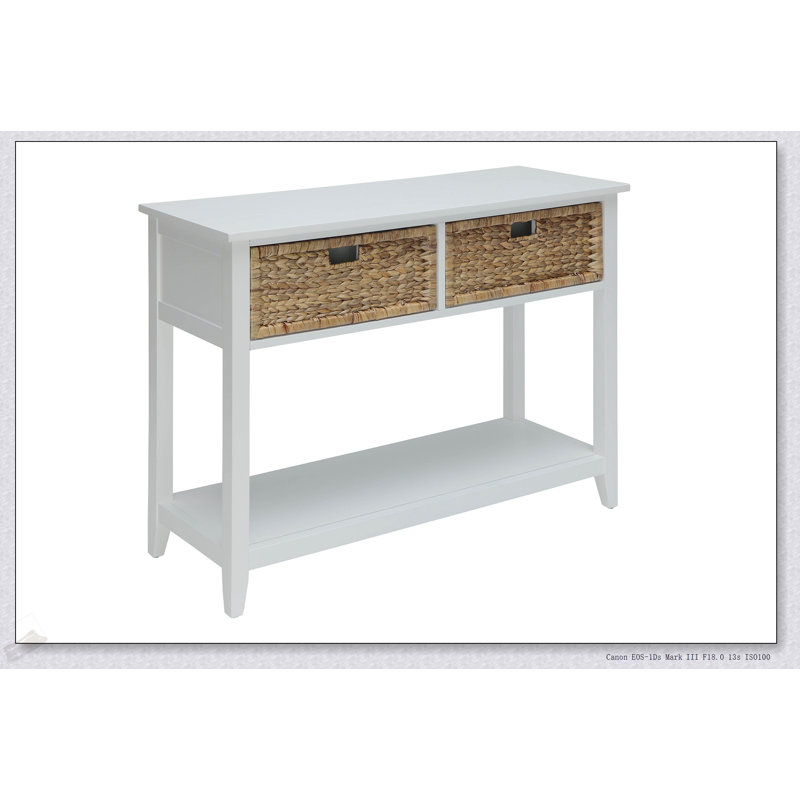 Console Flavius à finition blanche avec beaucoup de rangement, parfaite pour les intérieurs modernes et minimalistes., Blanc