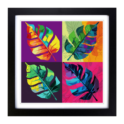 Tropical Leaf Pop Art - Framed Print